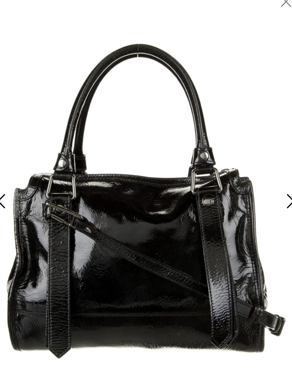 Burberry Blown Patent Leather Satchel Shoulder Bag
